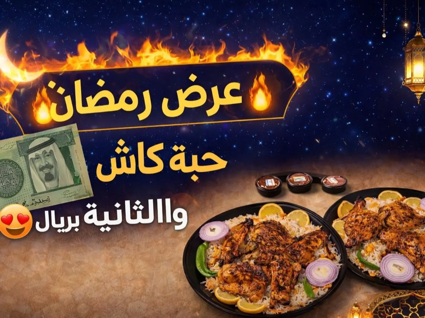 حبة دجاج كاش والثانية بريال