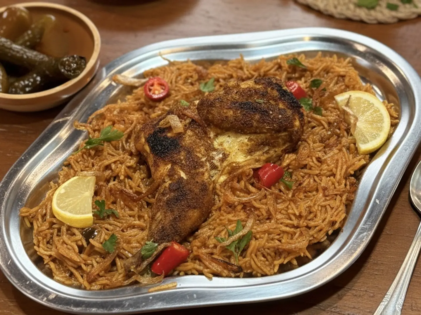 Half Roasted Chicken Machboos