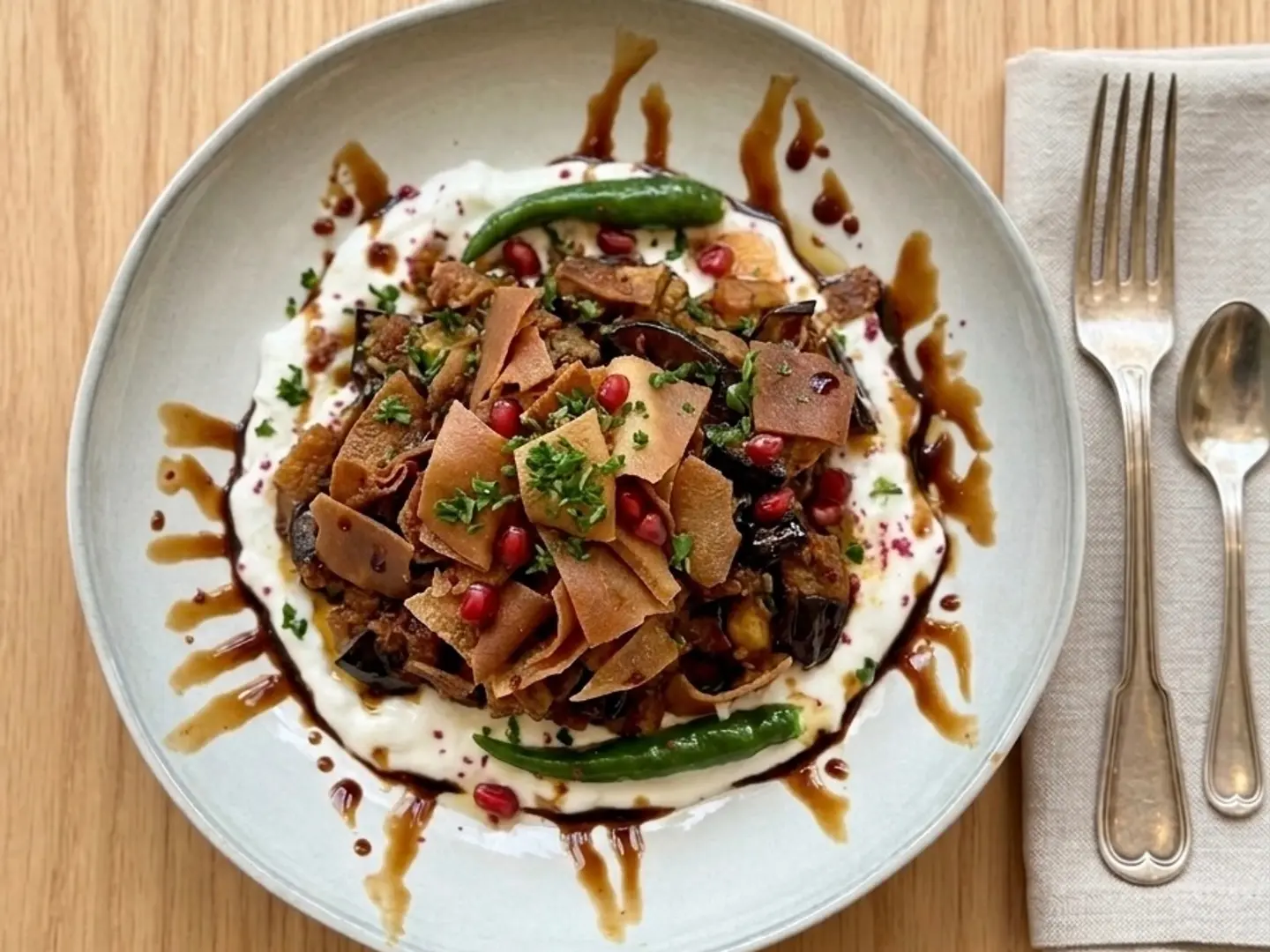 فتة باذنجان