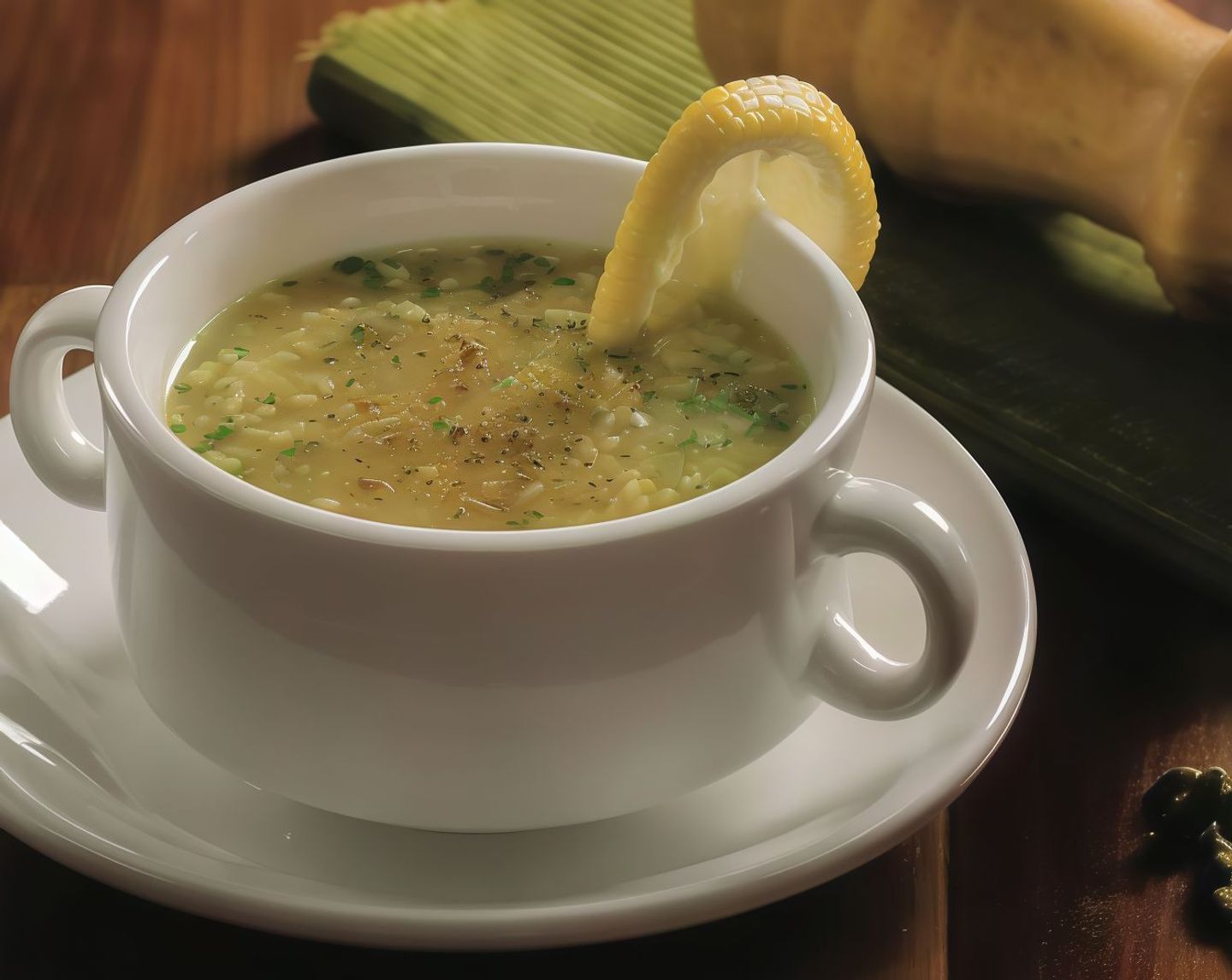 شوربة الذرة مع الدجاج