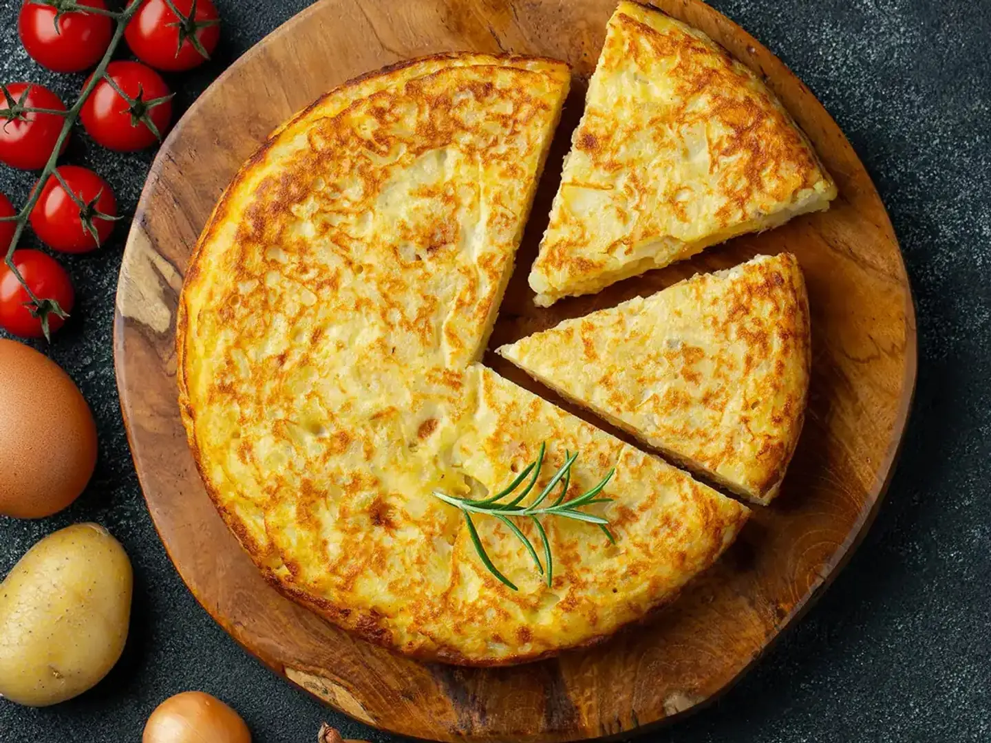 منقوشة بيض مع خضار