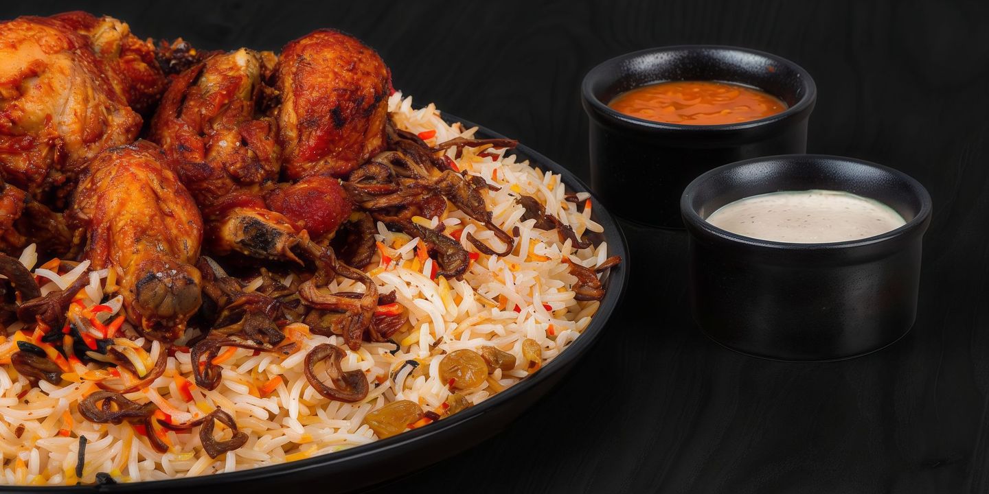 Hadrami Chicken Moqalqal With Rice - Whole Chicken