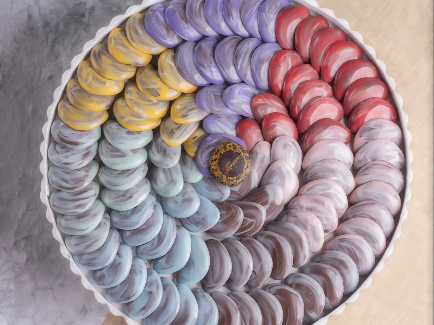 صينية الماربل