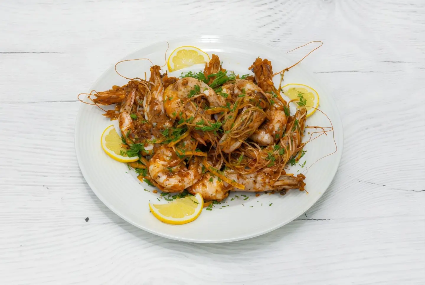 Grigliata Di Gamberoni Con Burro All Aglio