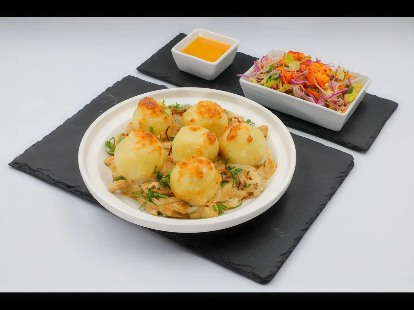 Potato Balls With Chicken