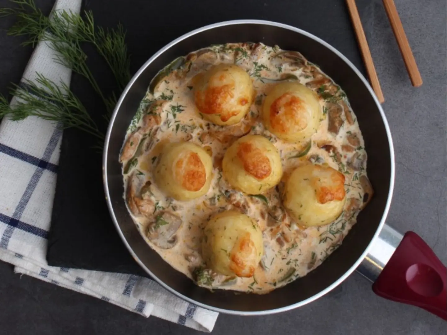 كرات بطاطس - بالدجاج