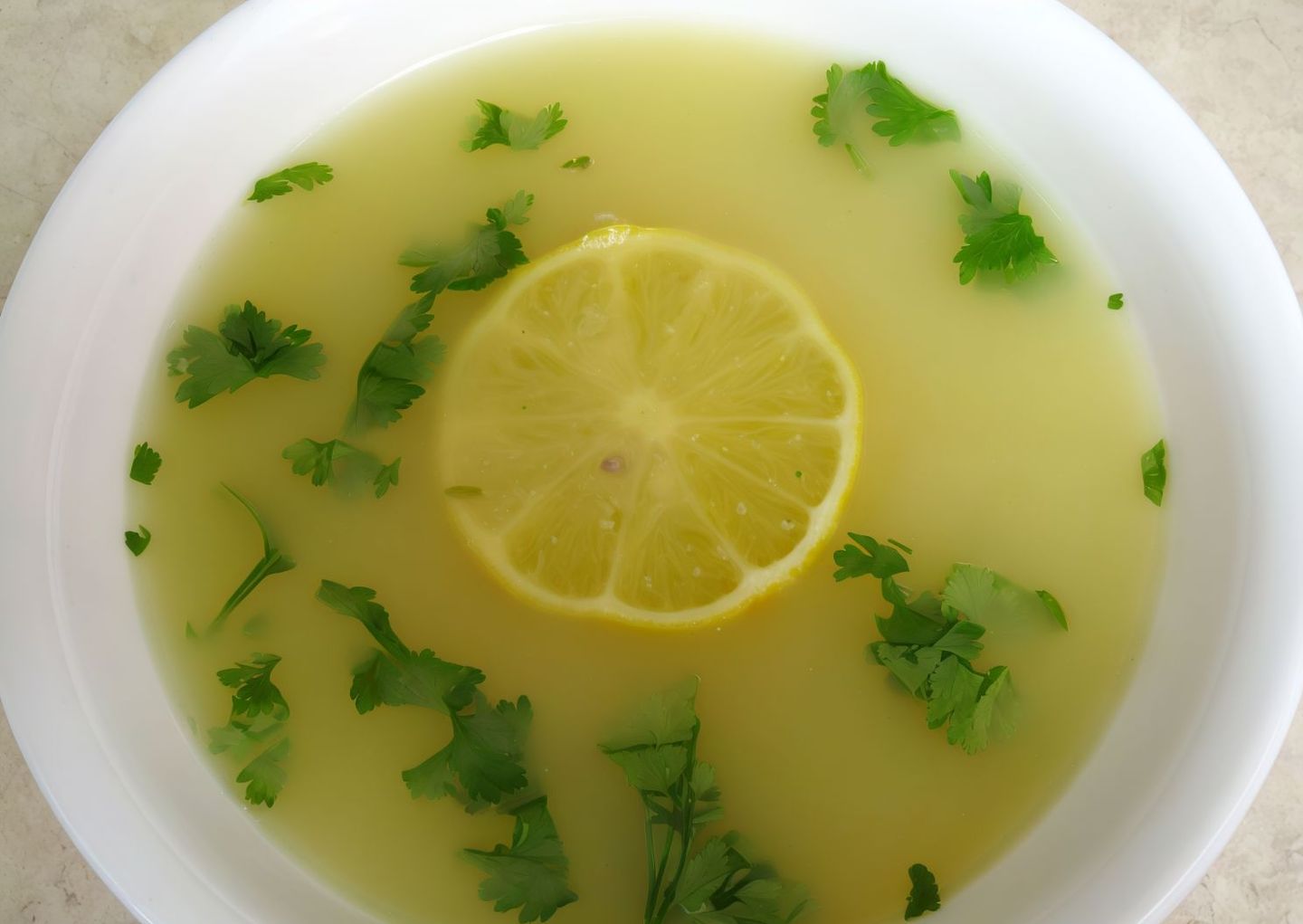 شوربة خضار بالليمون والكزبرة