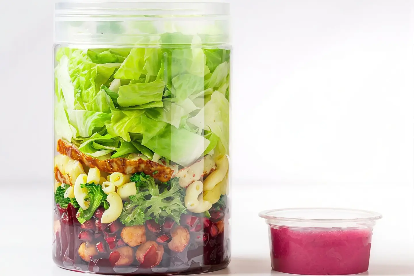 Halloumi Beetroot Salad Jar
