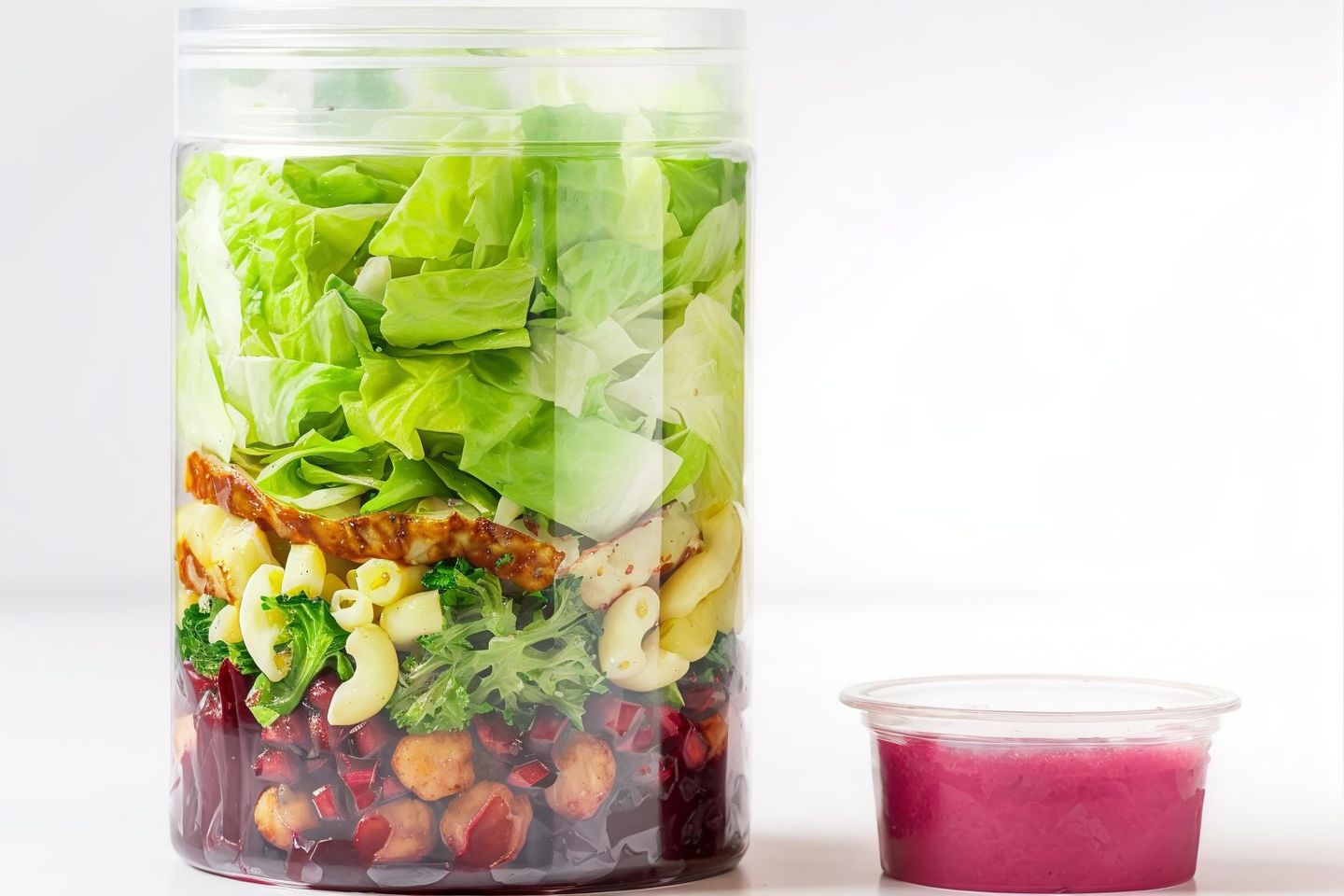 Halloumi Beetroot Salad Jar