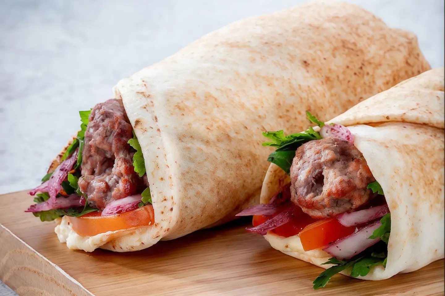 كباب ساندويتش لحم صغير