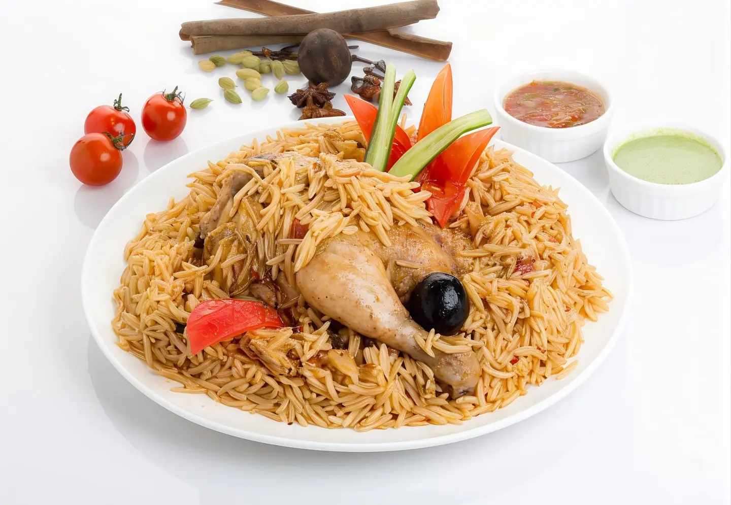 Chicken Maqluba With Rice - Whole Chicken