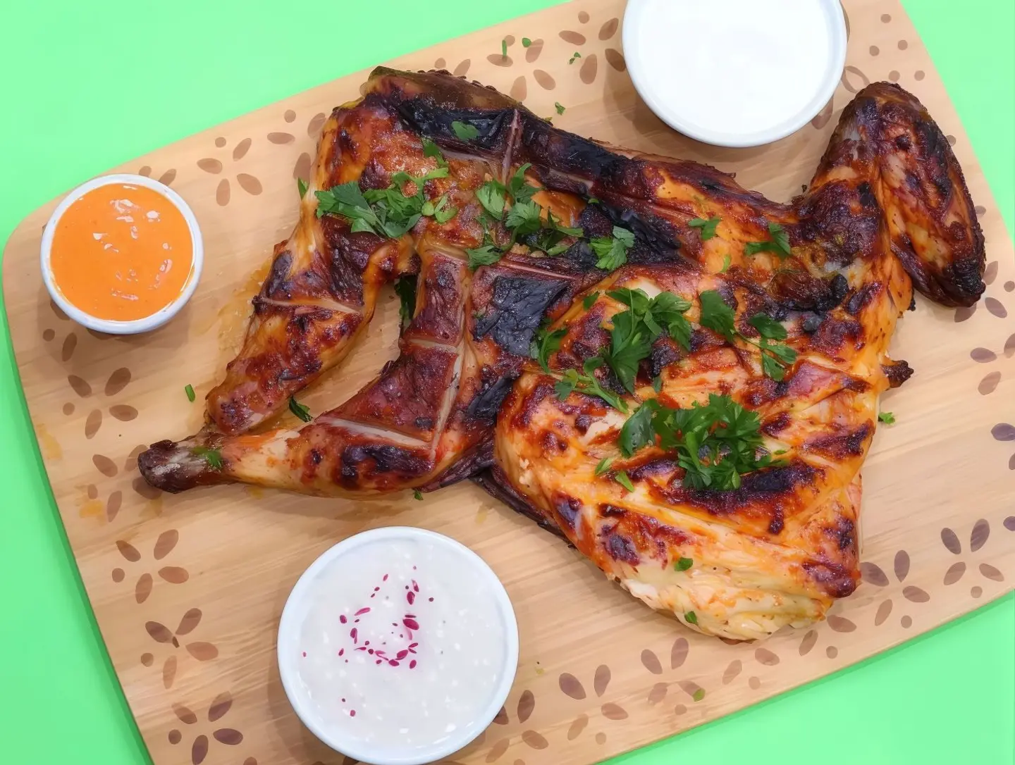 Half Charcoal Chicken Plain Without Rice