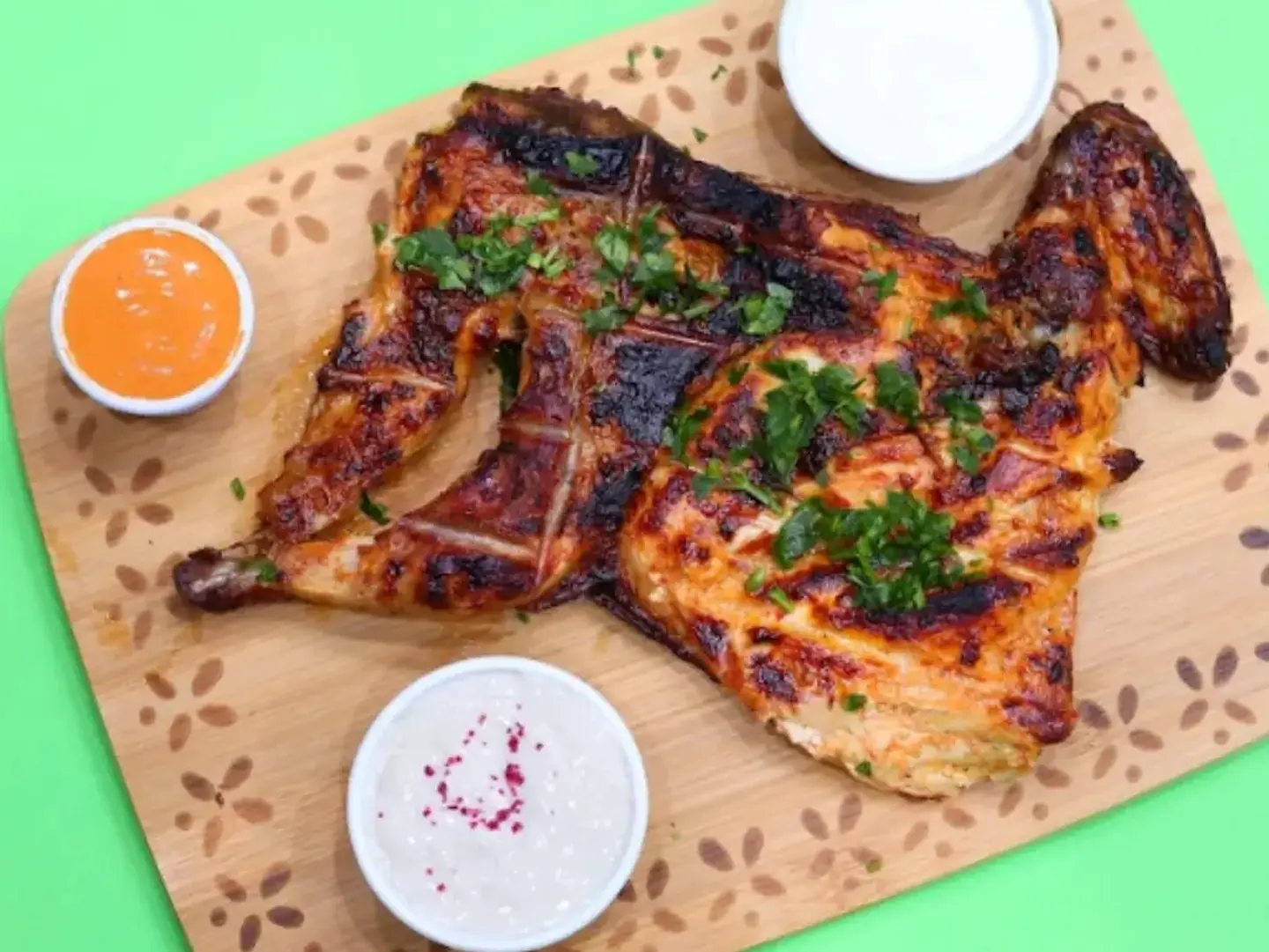 Half Charcoal Chicken Plain Without Rice