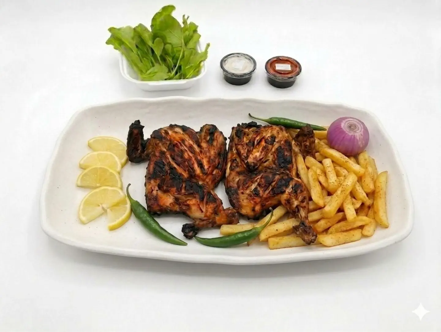 دجاج على الفحم - نص حبة