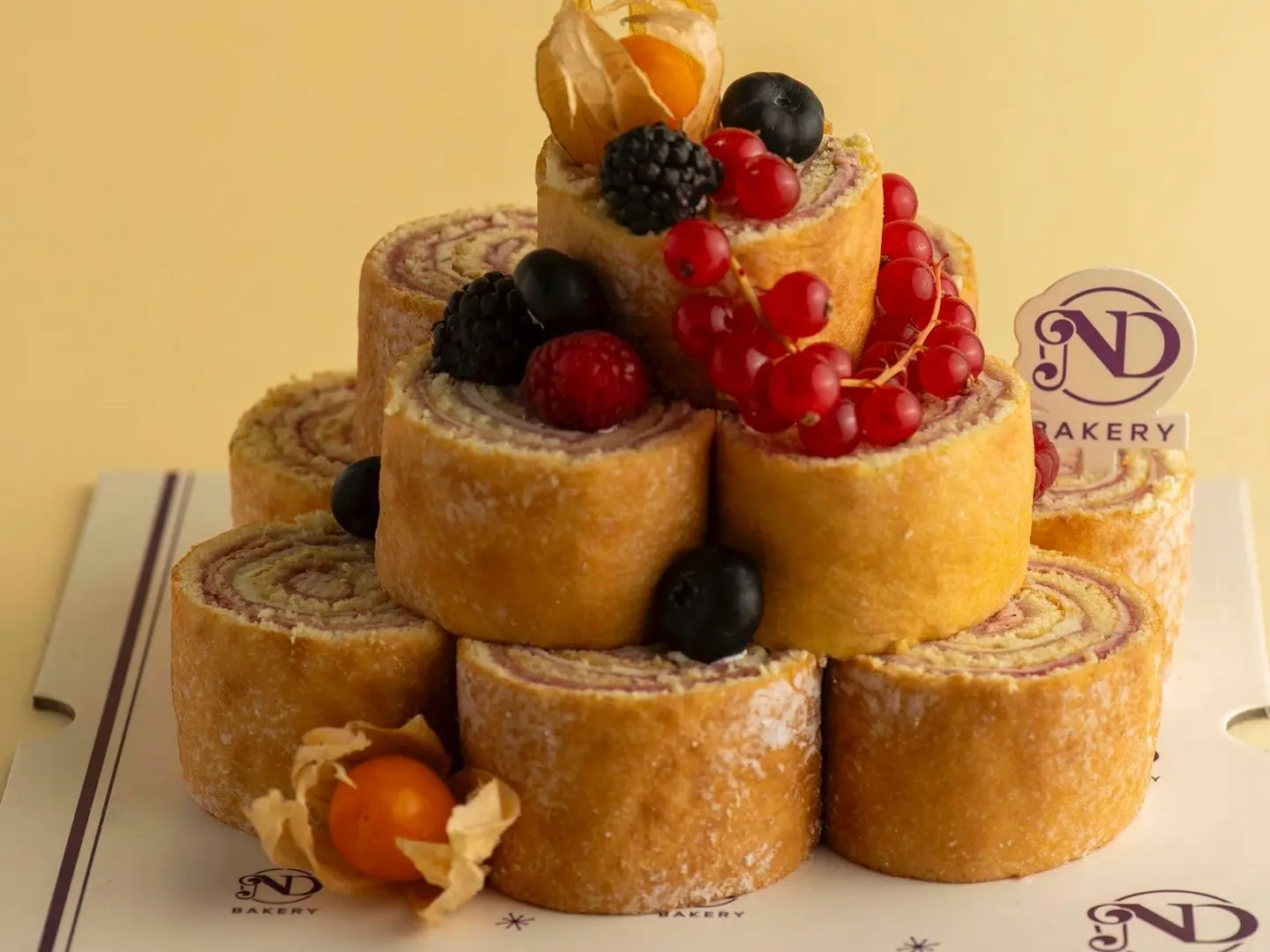 Fruit Jam Filled Cake Rolls