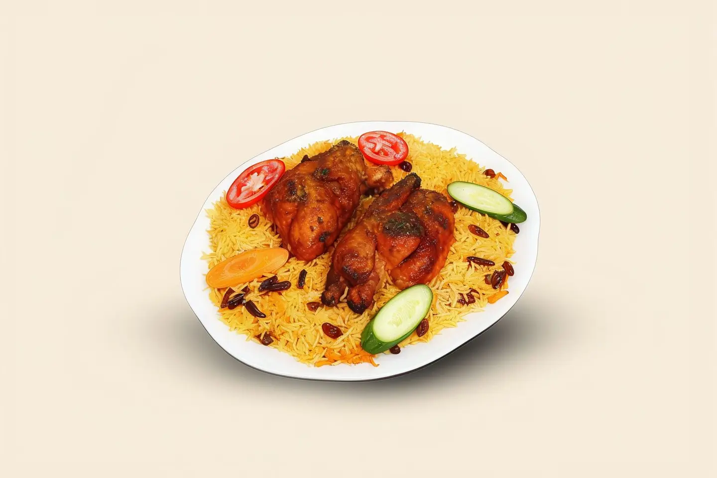 Fried Chicken With Rice - Whole Chicken