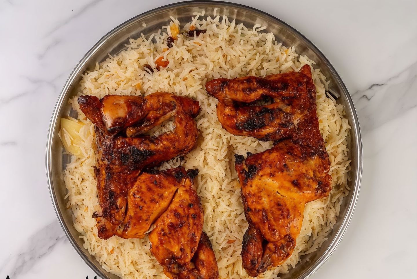 Whole Chicken On Charcoal With Rice