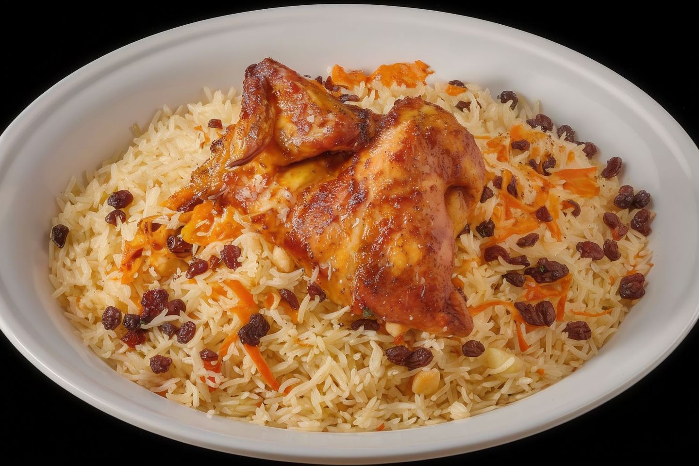 Half Grilled Chicken With Rice