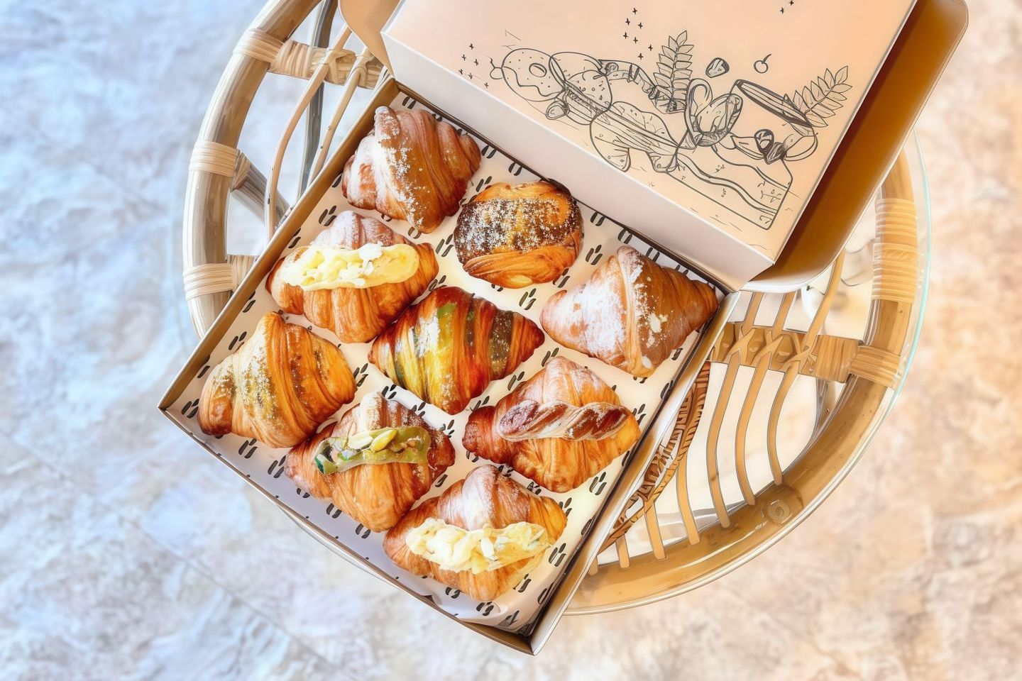 Box Of 9 Croissants