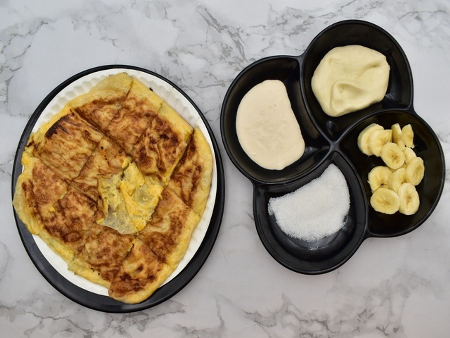 مطبق قشطة و موز