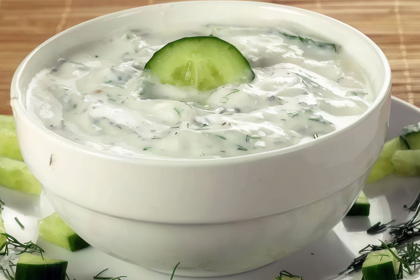 سلطة خيار مع لبن