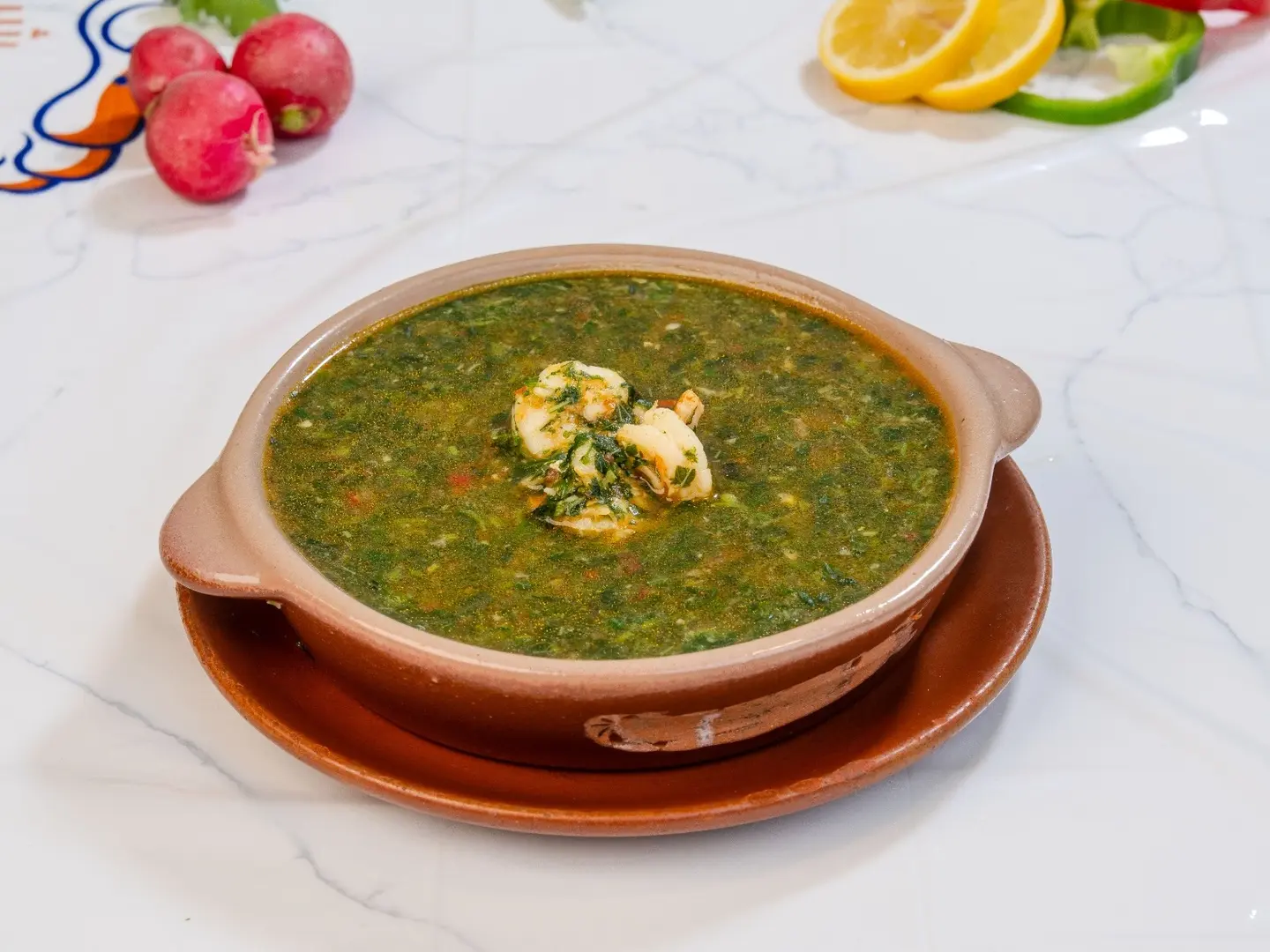 Molokhia With Shrimp