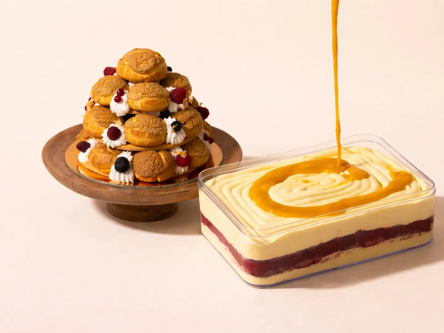 رازبيري بروفترول مع كوكو مانجو