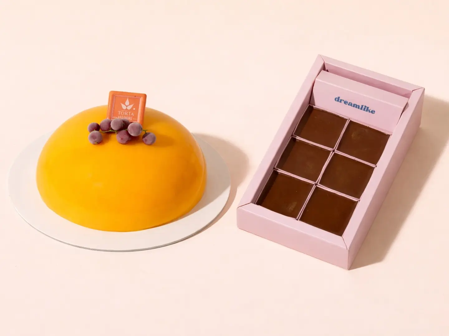 مانجو ايس كريم كيك مع دبل تربل 6 قطع