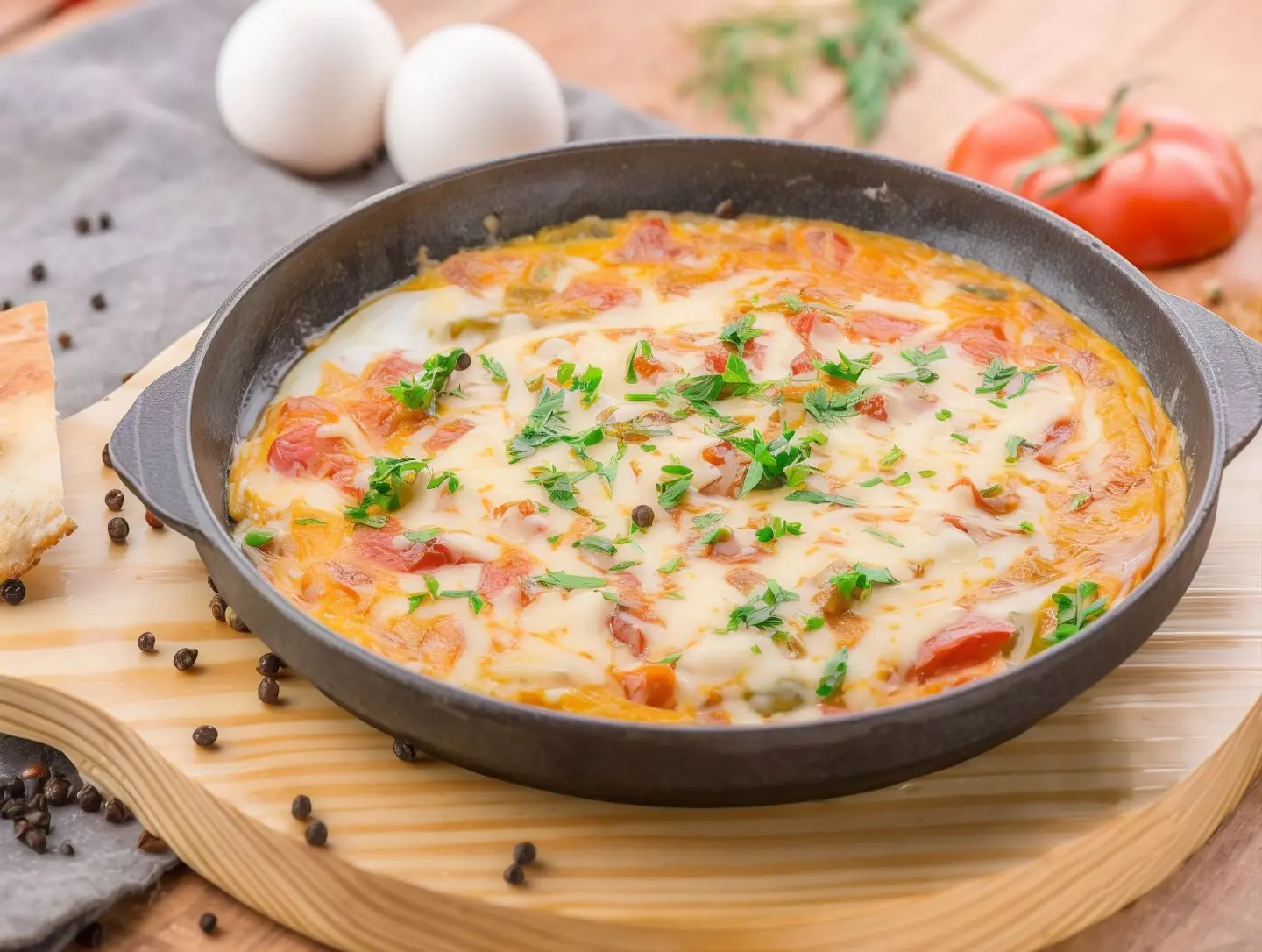 Cooked Cheese With Tomato