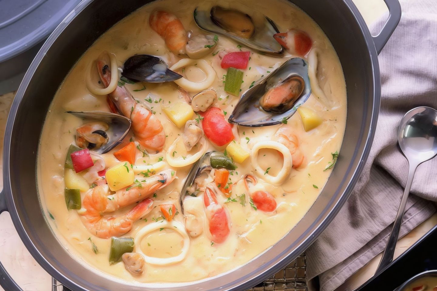 Seafood Tagine With White Sauce
