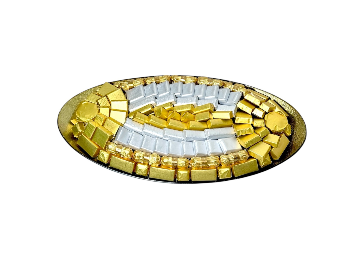 Oval Glass Bowl With Assorted Chocolate