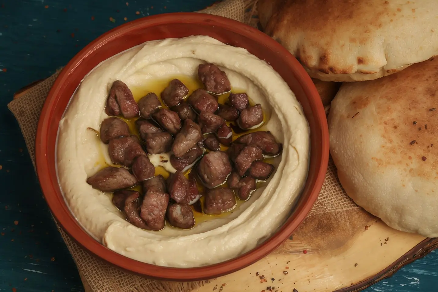 Hummus With Meat