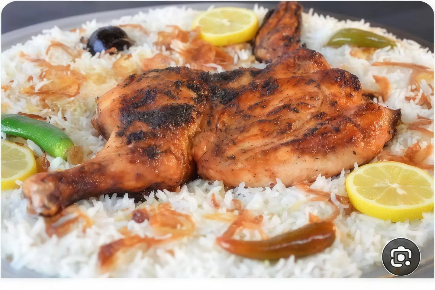 نص دجاجة على الفحم