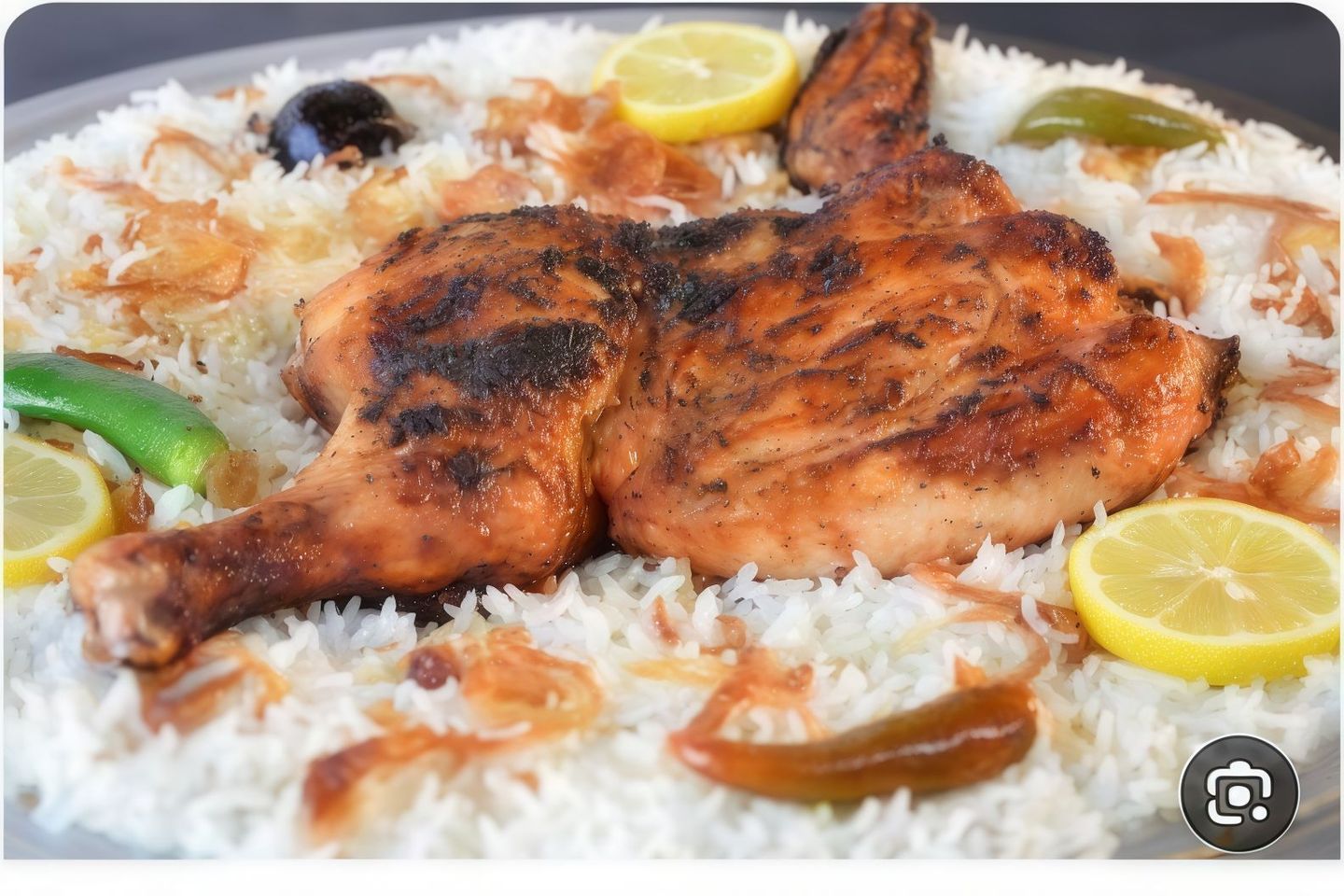 نص دجاجة على الفحم