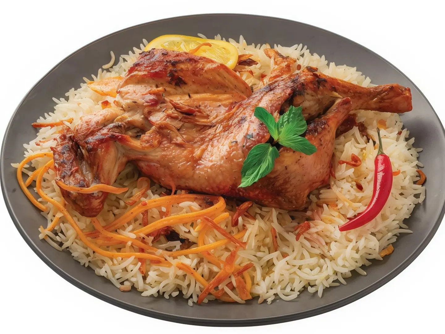 Half Chicken Eith Rice