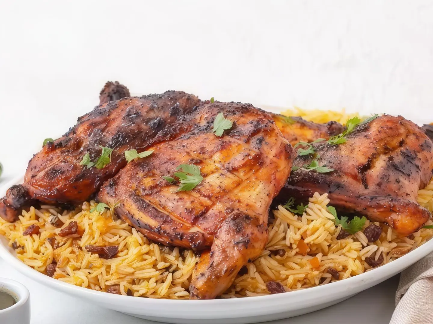 Charcoal Half Chicken With Rice
