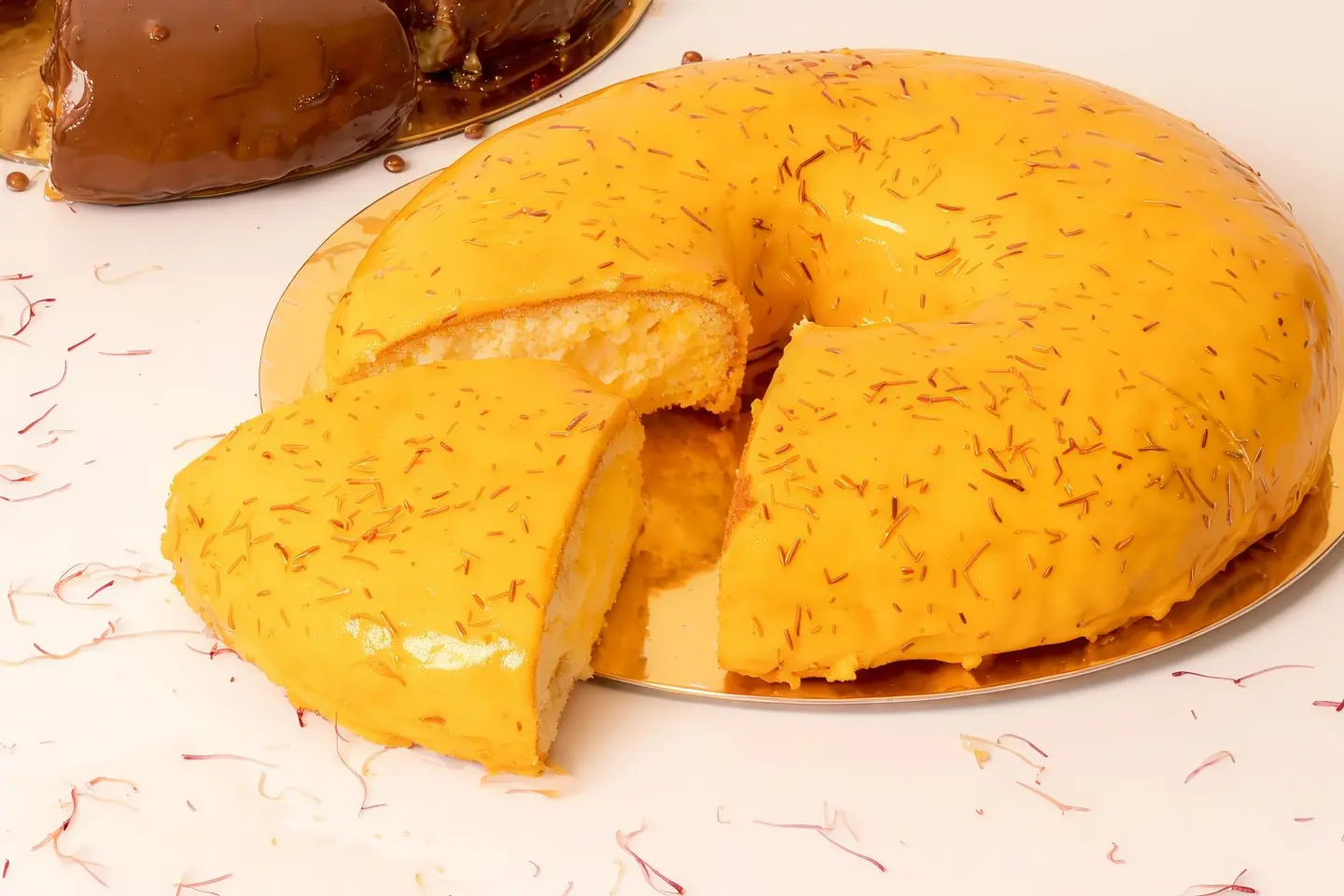 Saffron Donut Cake