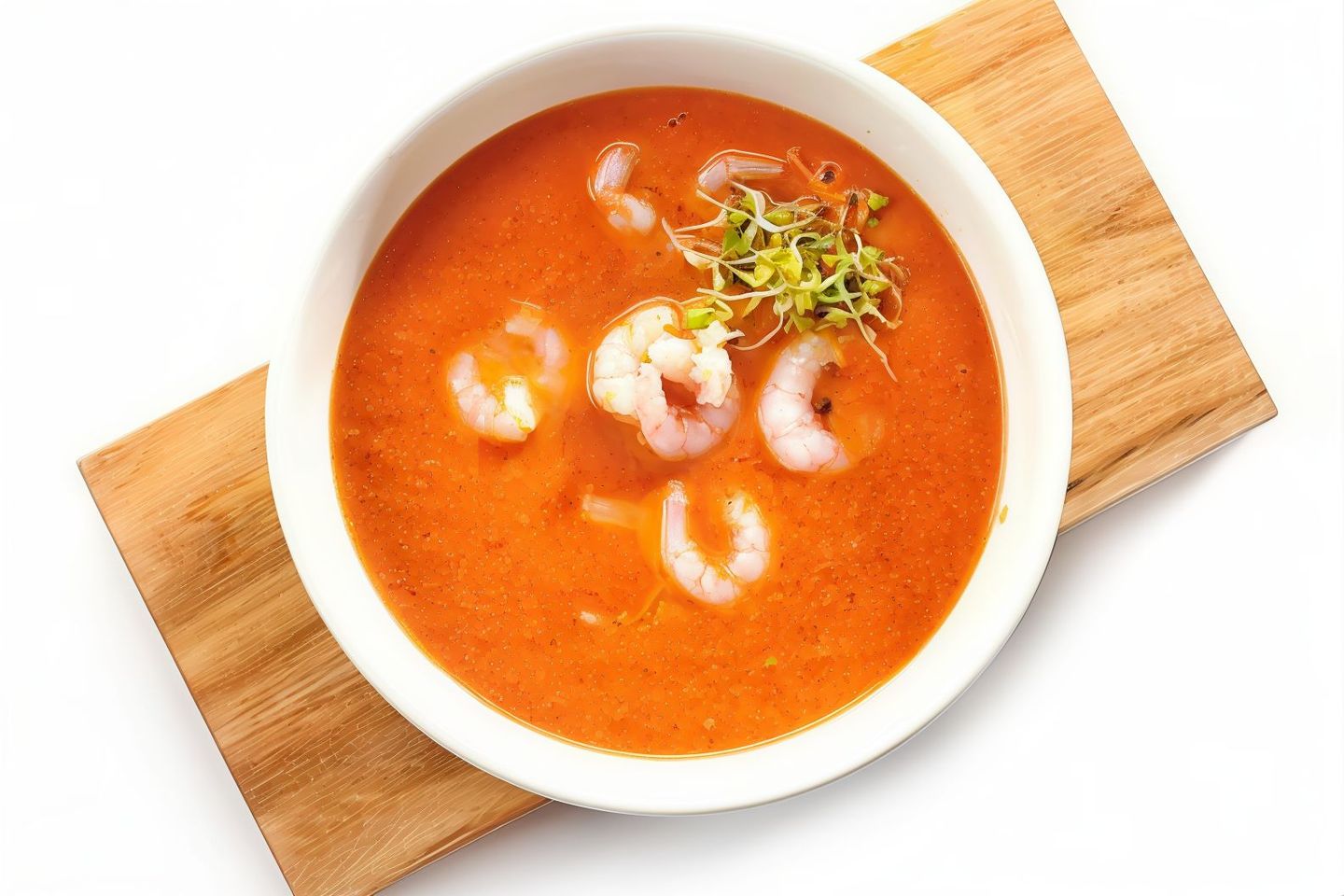 شوربة جمبري بالطماطم