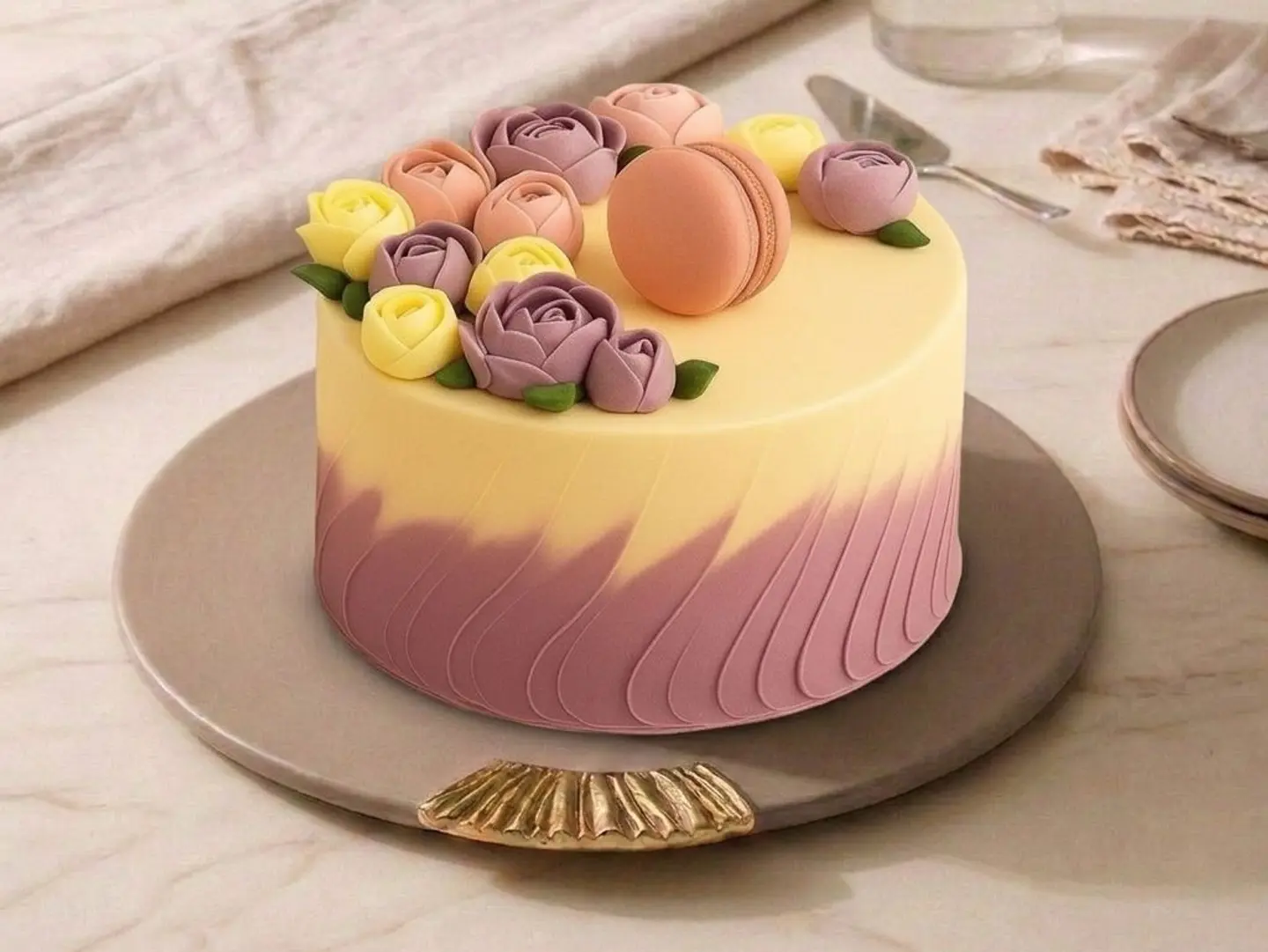 Flora Macaron Cake