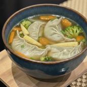 Vegetable Dumplings Soup