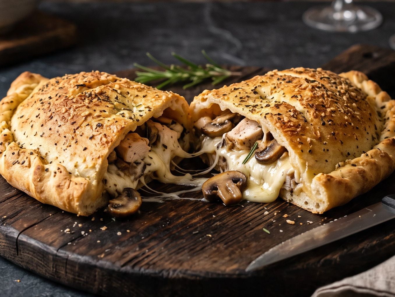 Chicken And Mushroom Calzone
