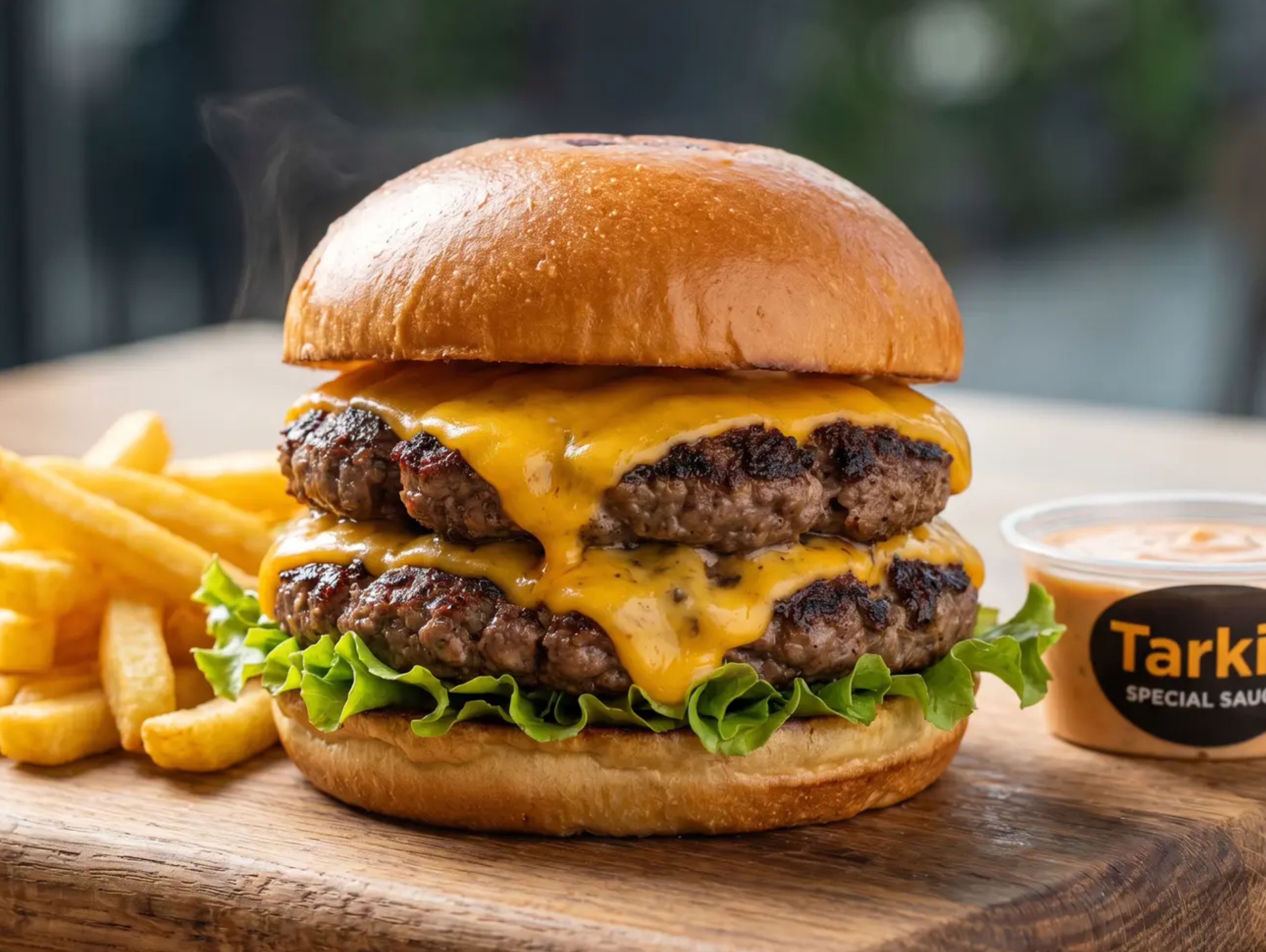 Tarkiz Beef Double Patty Burger