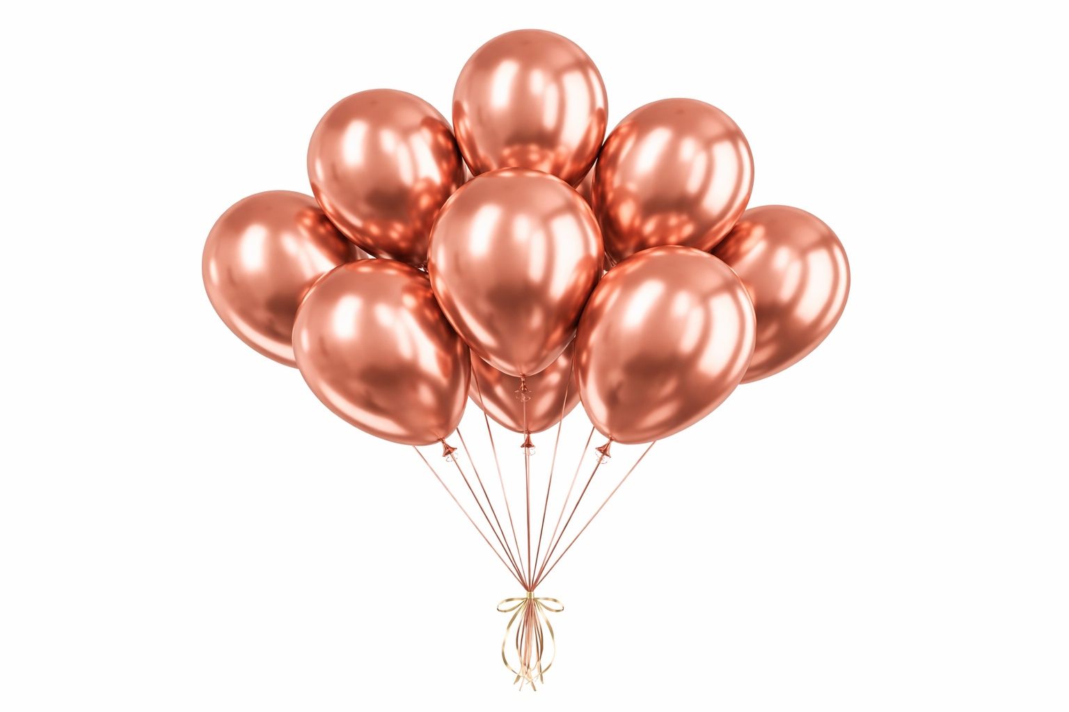10 Bronze Helium Balloons