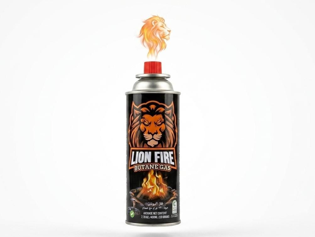 Lion Fire Butane Gas 400ml