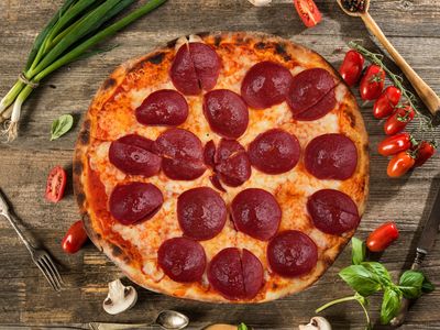 Salamlı Pizza (35 cm.)