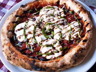 Stracciatella Pomodori Pizza (Orta Boy)