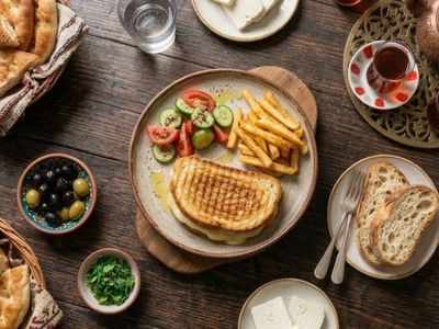 Beyaz Peynirli Domatesli Tost