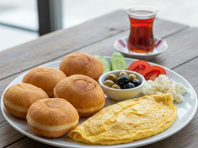 5'li Sade Pişi Kahvaltı Tabağı