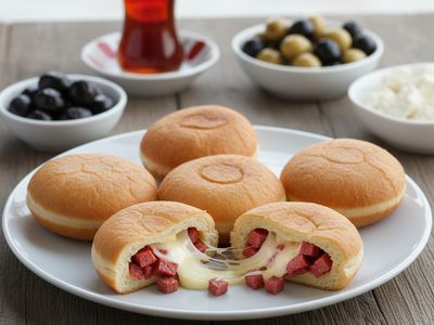 5'li Sucuklu Pişi