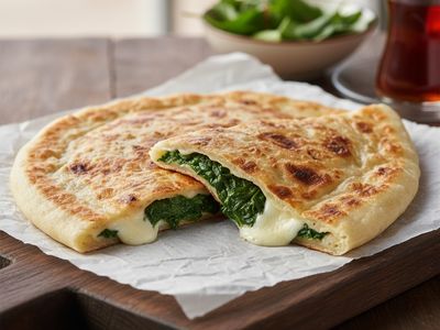 Ispanaklı Peynirli Gözleme